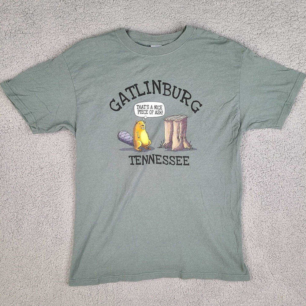 Gatlinburg Tennessee T-Shirt Men's Medium Green Humor Funny The Duck Company